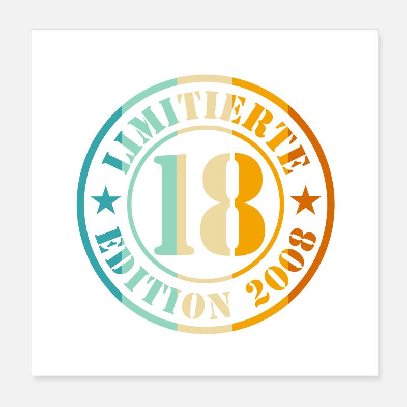 18e anniversaire Poster 20 x 20 cm
