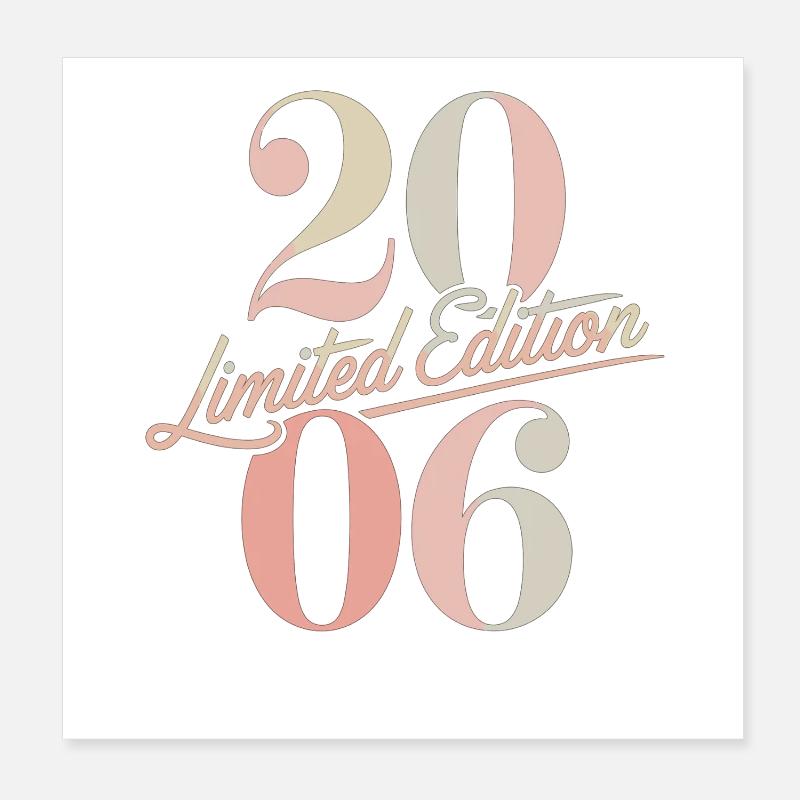 Limited Edition Geburtstag 2006 Poster 20x20 cm