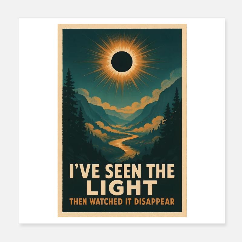 Licht verschwindet | Eclipse Poster 20x20 cm