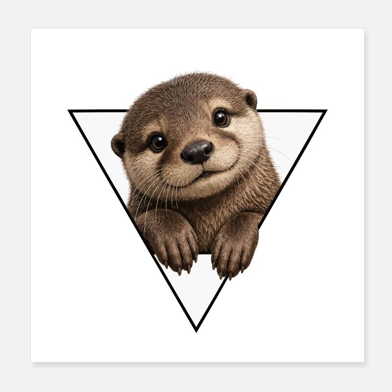 Vue de la Loutre en Triangle Poster 20 x 20 cm