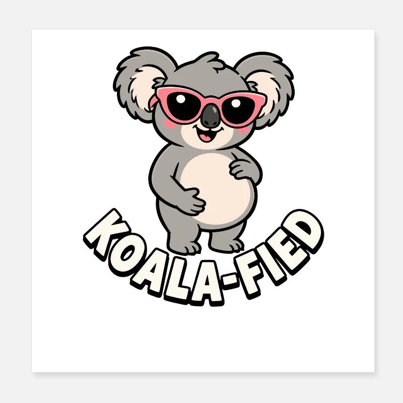 Mère de koala enceinte – Grossesse de koala mignon Poster 20 x 20 cm