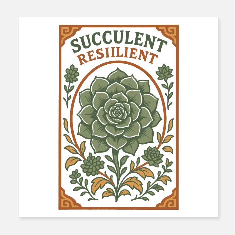 Succulente résiliente | Plantes Poster 20 x 20 cm
