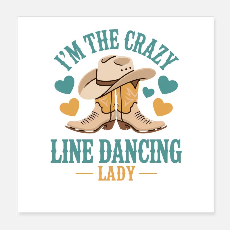 Cadeau de danse en ligne Poster 20 x 20 cm