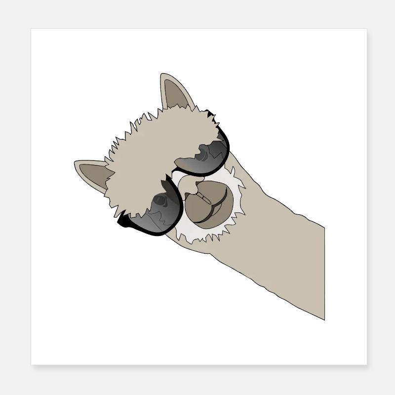 Alpaka Poster 20x20 cm