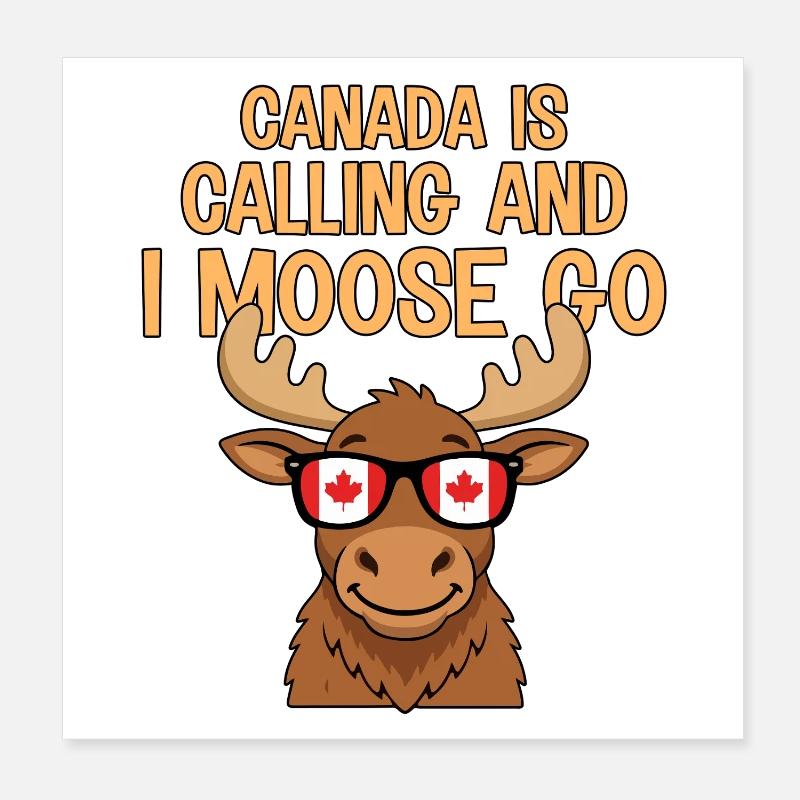 Le Canada appelle et moi je pars Poster 20 x 20 cm