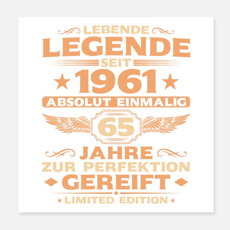 Absolut Einmalig seit 1961 – 65 Jahre Retro Poster 20x20 cm