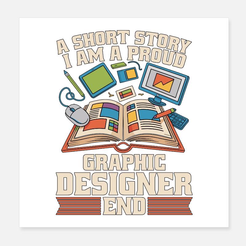 Graphiste : Designer de nouvelles créatives Poster 20 x 20 cm