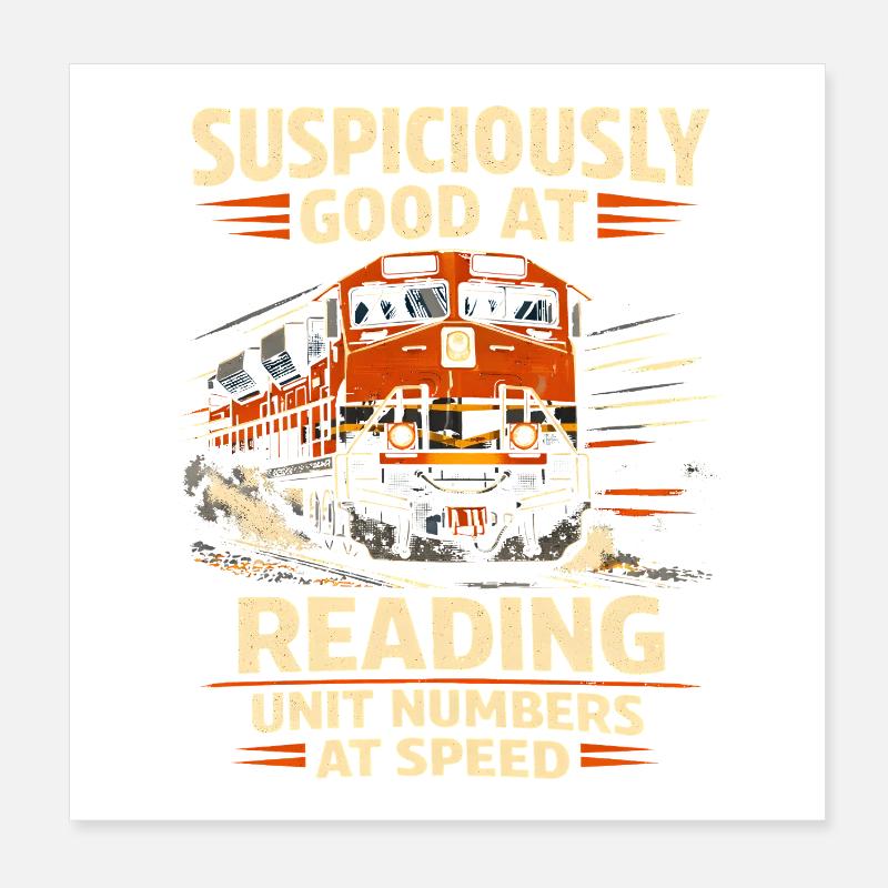 Zugnummern im Tempo | Trainspotting Poster 20x20 cm