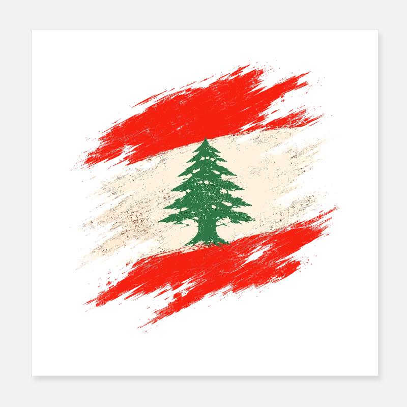 Libanon Libanese Poster 20x20 cm