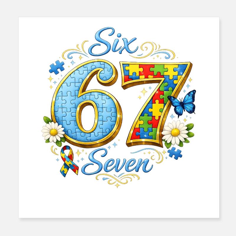 67th Birthday Awesome Since 1959 Legend Born D Poster 8" x 8" (20x20 cm)