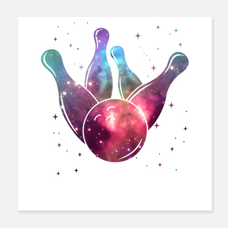 Bowler Kids Bowling Masculin Spatial Poster 20 x 20 cm