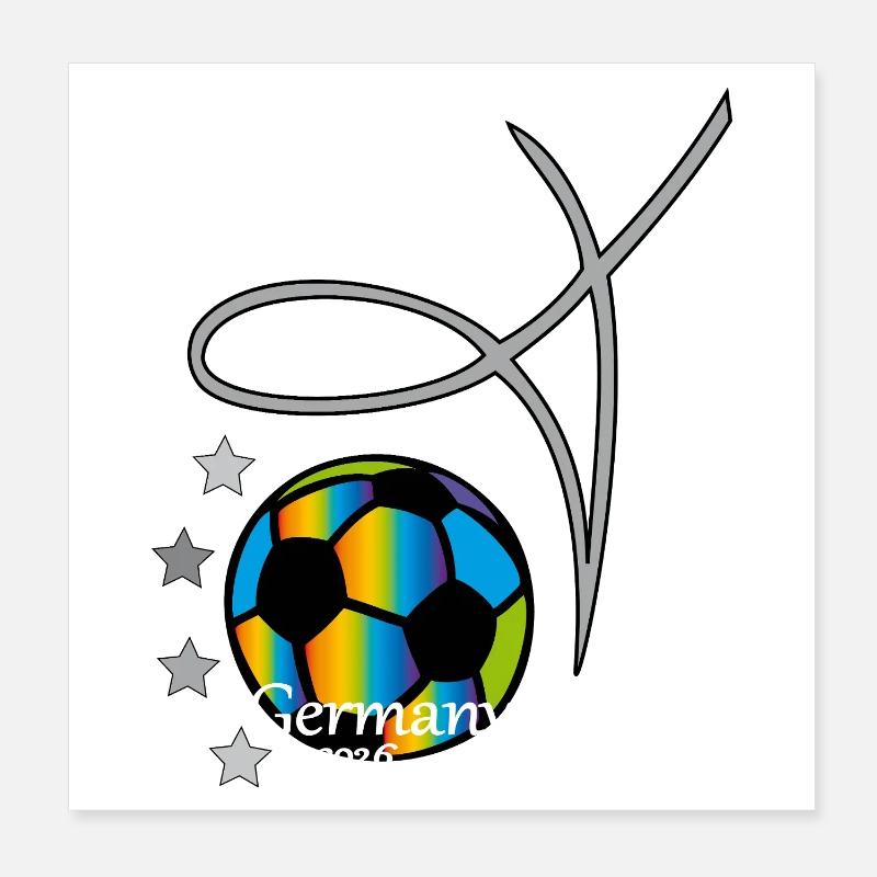 Fußball Event Poster 20x20 cm
