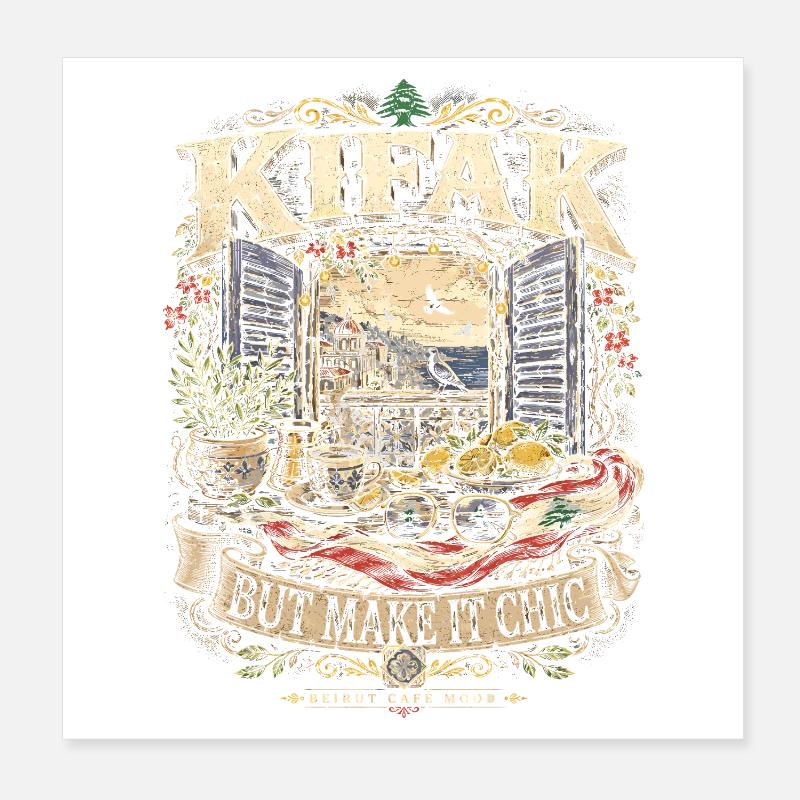 Libanon Libanese Kifak But Make It Chic Poster 20x20 cm