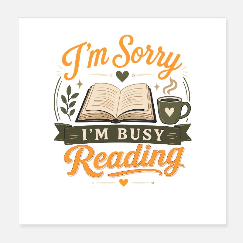 Ein Kapitel Noch Bookworm Leseratte Poster 20x20 cm