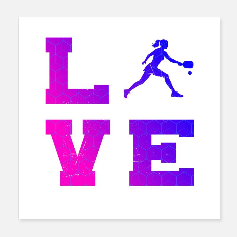 Idée d’athlète de pickleball pour les fans de pickleball Poster 20 x 20 cm