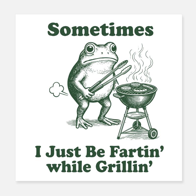 Frosch Grill : Plaisir à péter Poster 20 x 20 cm