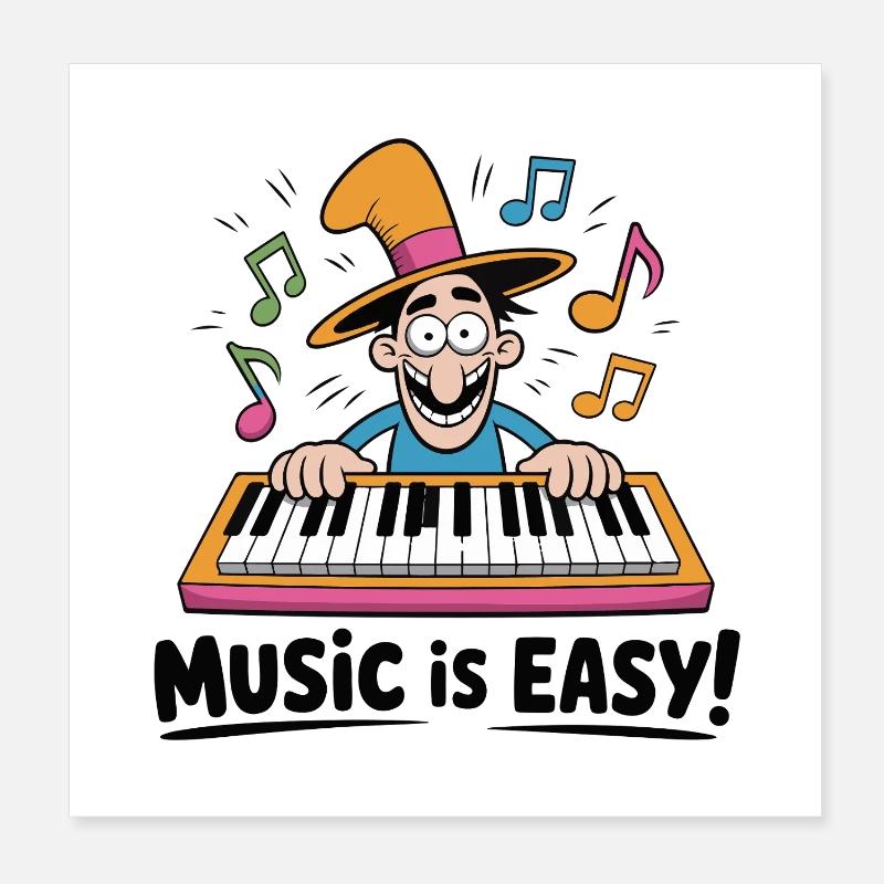Magic Keyboard Beats Poster 8" x 8" (20x20 cm)