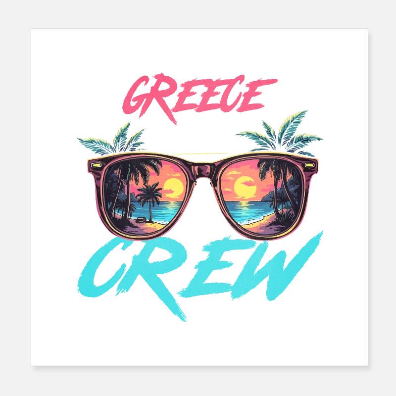 Équipe du parti grec Poster 20 x 20 cm