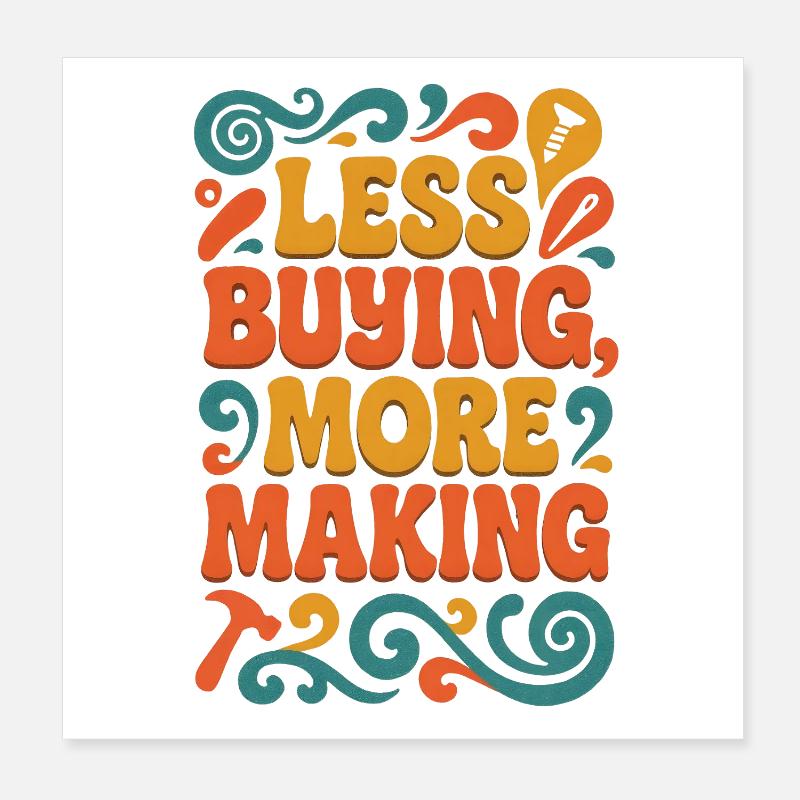 Achetez moins | Upcycling DIY Poster 20 x 20 cm