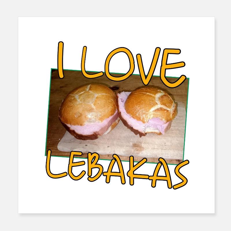 J’adore les lebakas Poster 20 x 20 cm