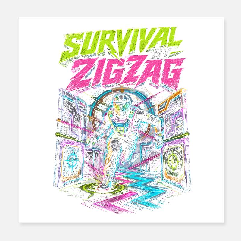 Laser Tag Survival By Zigzag Poster 20x20 cm