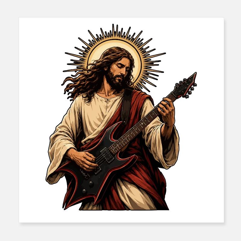 Guitariste de Holy Poster 20 x 20 cm