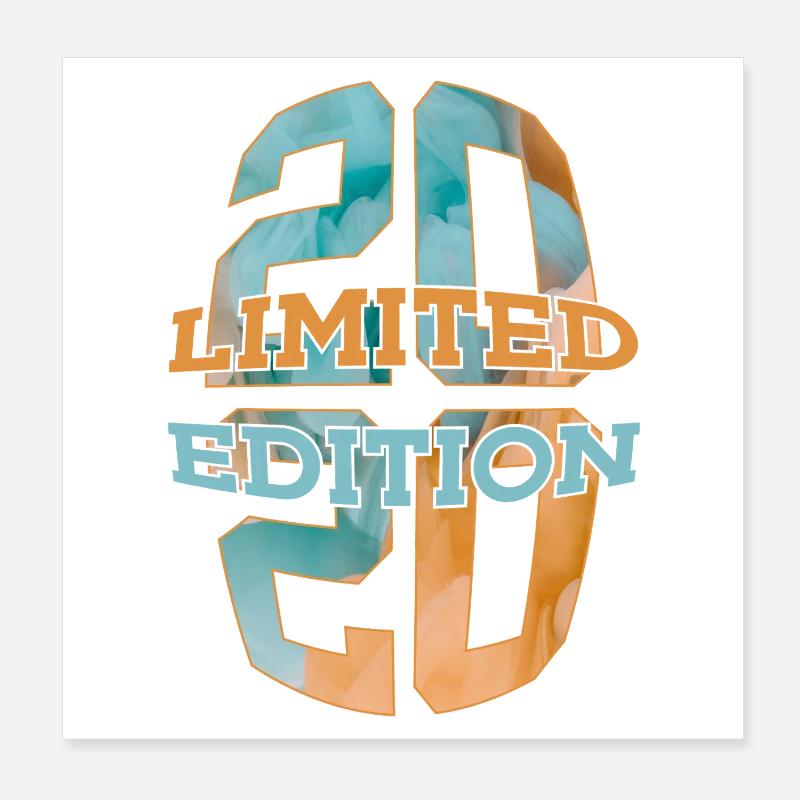 ÉDITION LIMITÉE 2020 6 ANS 6E ANNIVERSAIRE Poster 20 x 20 cm