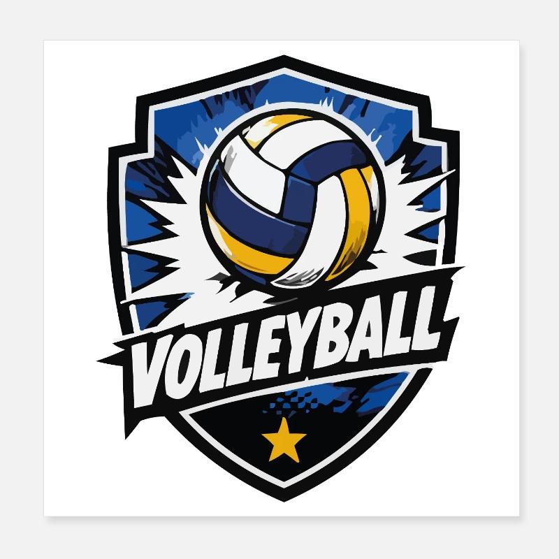 Dynamique du bouclier de volleyball Poster 20 x 20 cm