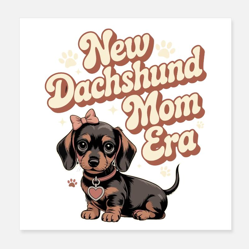 Ère des Teckels Mama Poster 20 x 20 cm