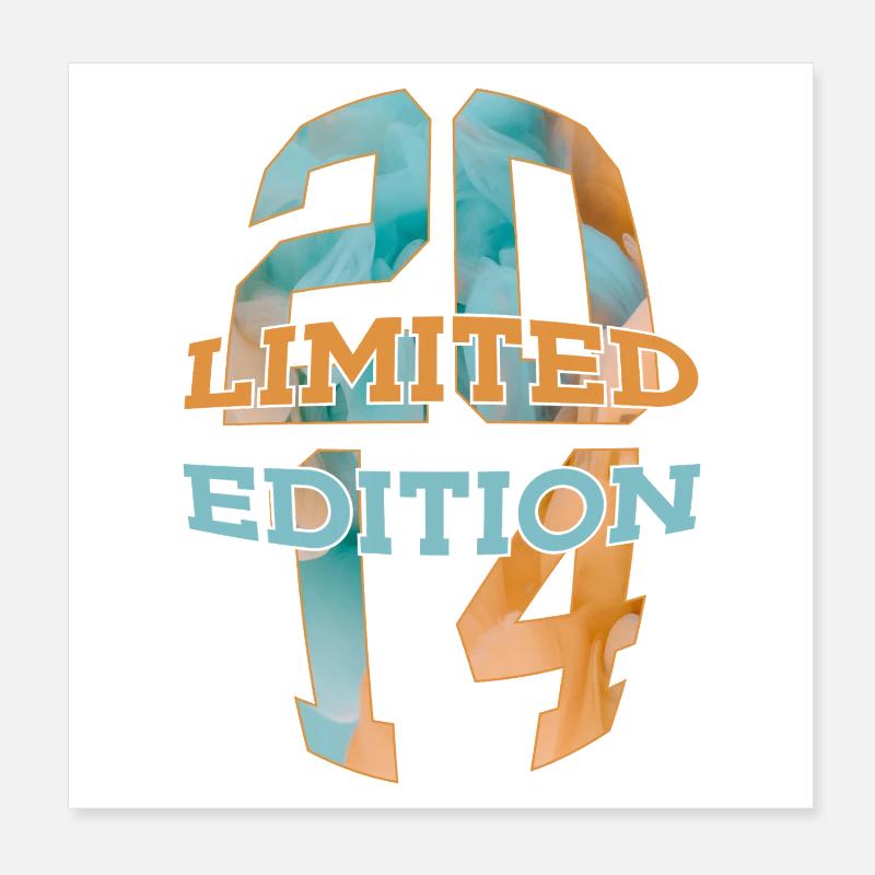 ÉDITION LIMITÉE 2014 12 ANS 12E ANNIVERSAIRE Poster 20 x 20 cm