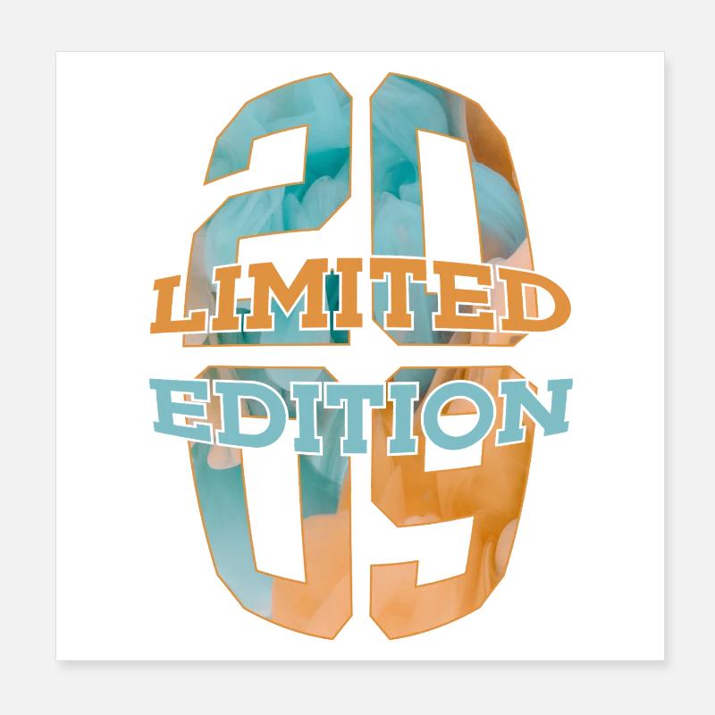ÉDITION LIMITÉE 2009 17 ANS 17E ANNIVERSAIRE Poster 20 x 20 cm