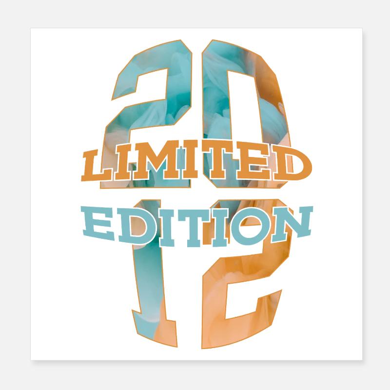 ÉDITION LIMITÉE 2012 14 ANS 14E ANNIVERSAIRE Poster 20 x 20 cm