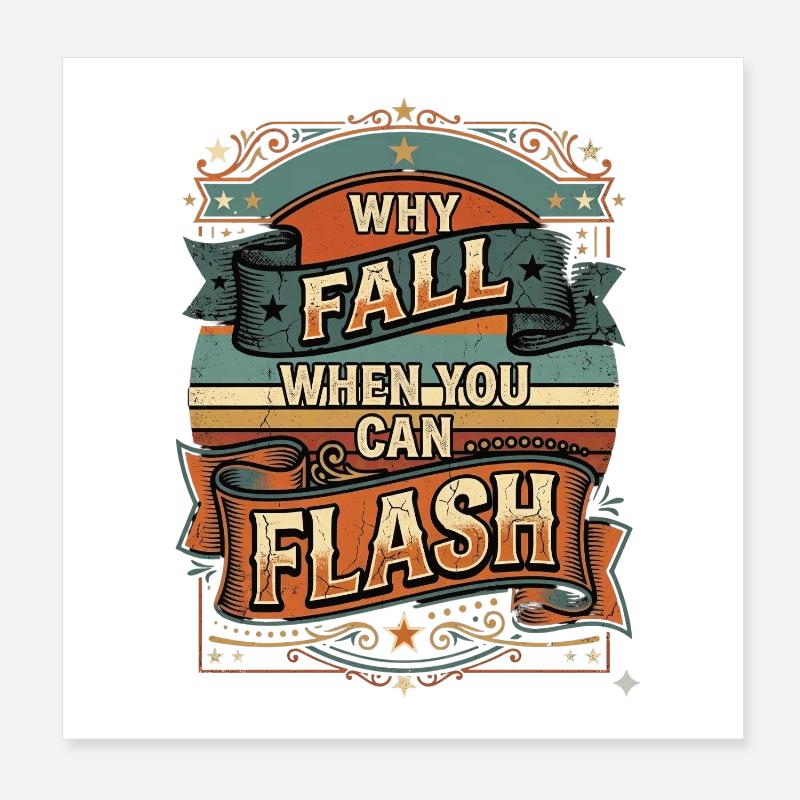 Boulderer : Pourquoi tomber quand on peut flasher Poster 20 x 20 cm