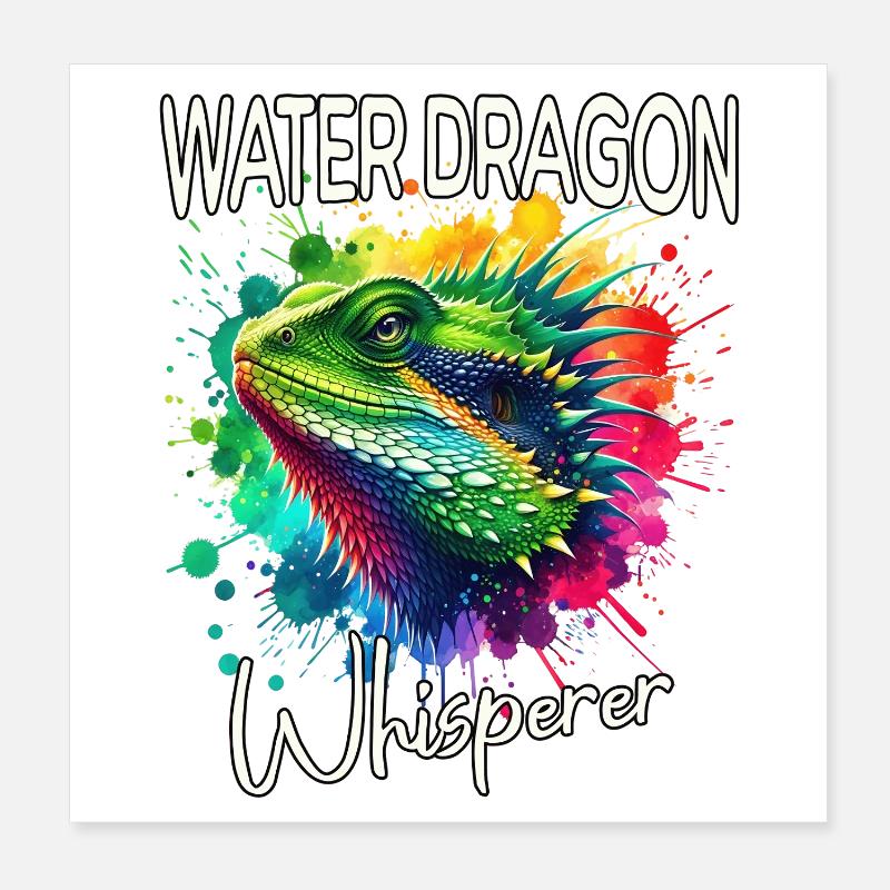 Le Murmureur de Dragon d’Eau Chinois Poster 20 x 20 cm