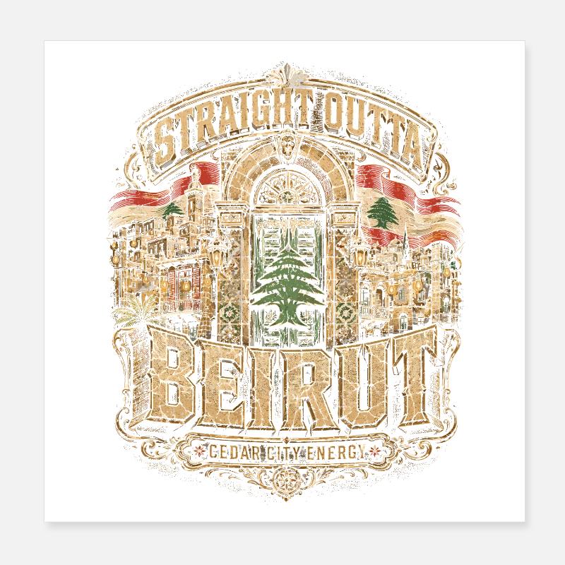 Liban Libanais tout droit sortis de Beyrouth Poster 20 x 20 cm