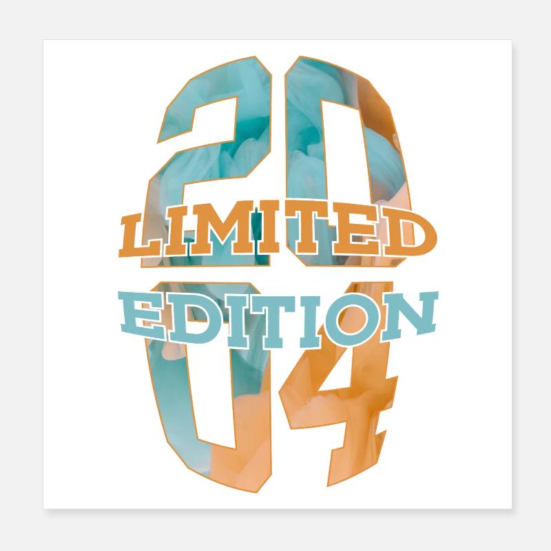 ÉDITION LIMITÉE 2004 22 ANS 22E ANNIVERSAIRE Poster 20 x 20 cm