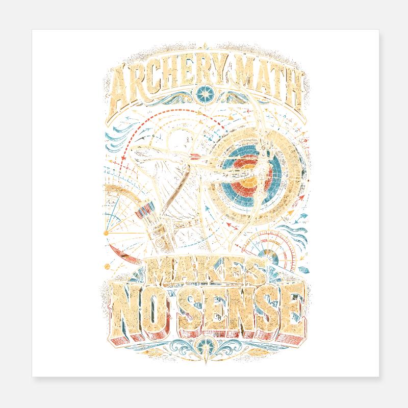 Bogenschießen Bogenschütze Poster 20x20 cm