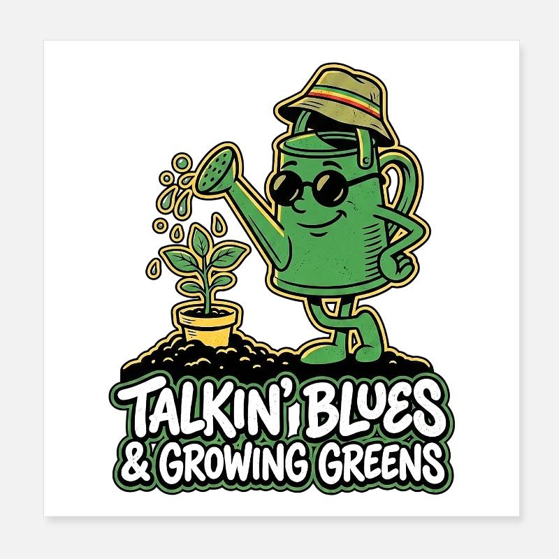 Growing Greens Poster 8" x 8" (20x20 cm)