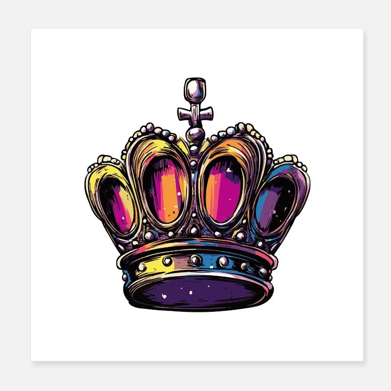 Krone Poster 20x20 cm