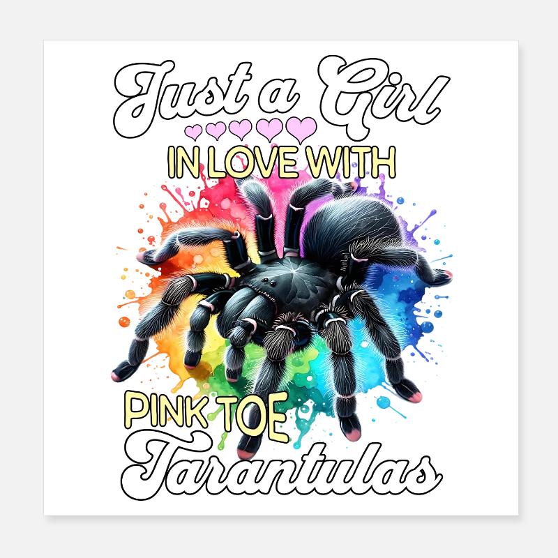 Fille Rosaffoot Tarentule Poster 20 x 20 cm