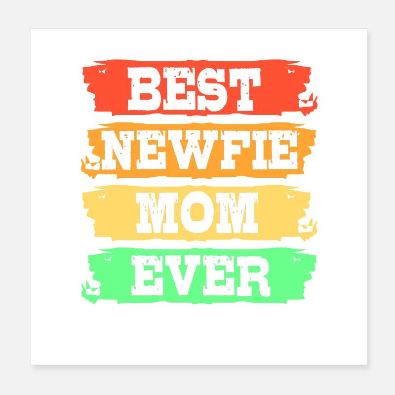 Maman de Terre-Neuve Maman Poster 20 x 20 cm