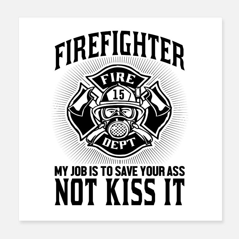 Fire_Fighter Poster 8" x 8" (20x20 cm)