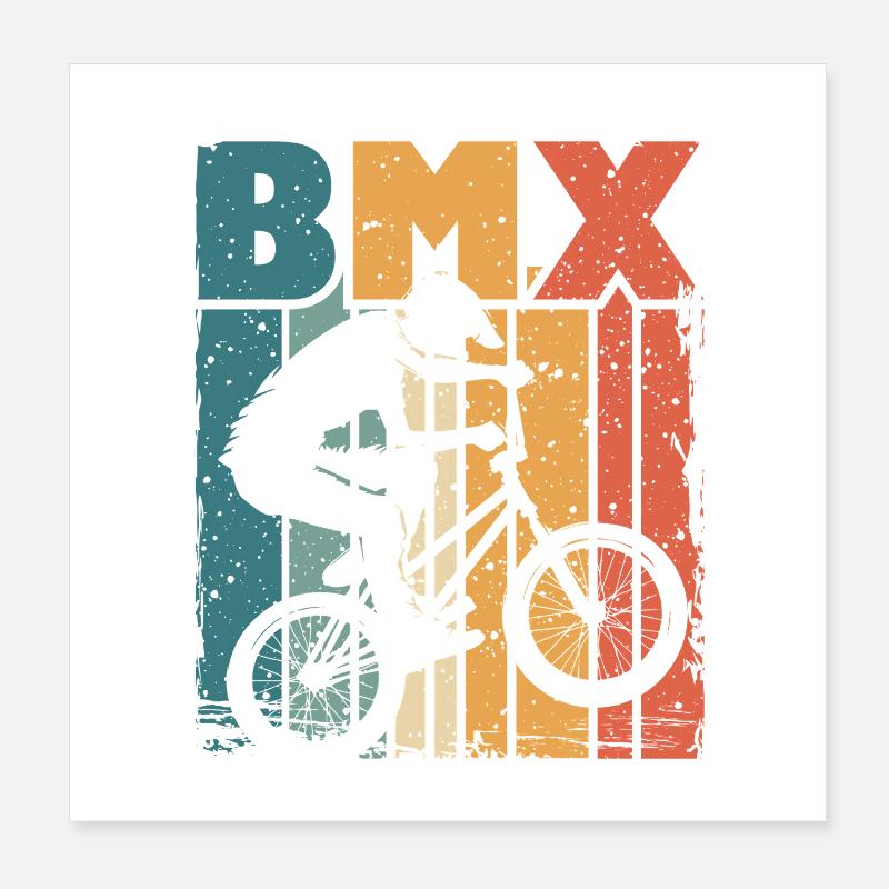 Astuce de BMX pour les cyclistes BMX Poster 20 x 20 cm