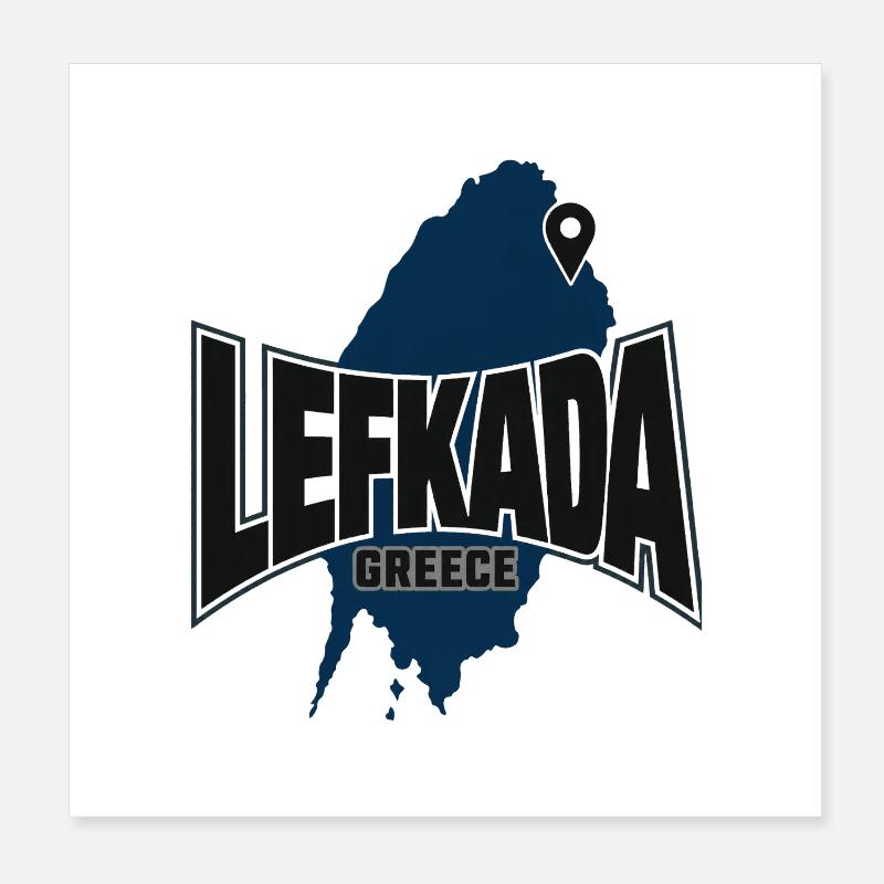 Grèce Île de Lefkada, Grèce Mémoire de voyage en Grèce Poster 20 x 20 cm