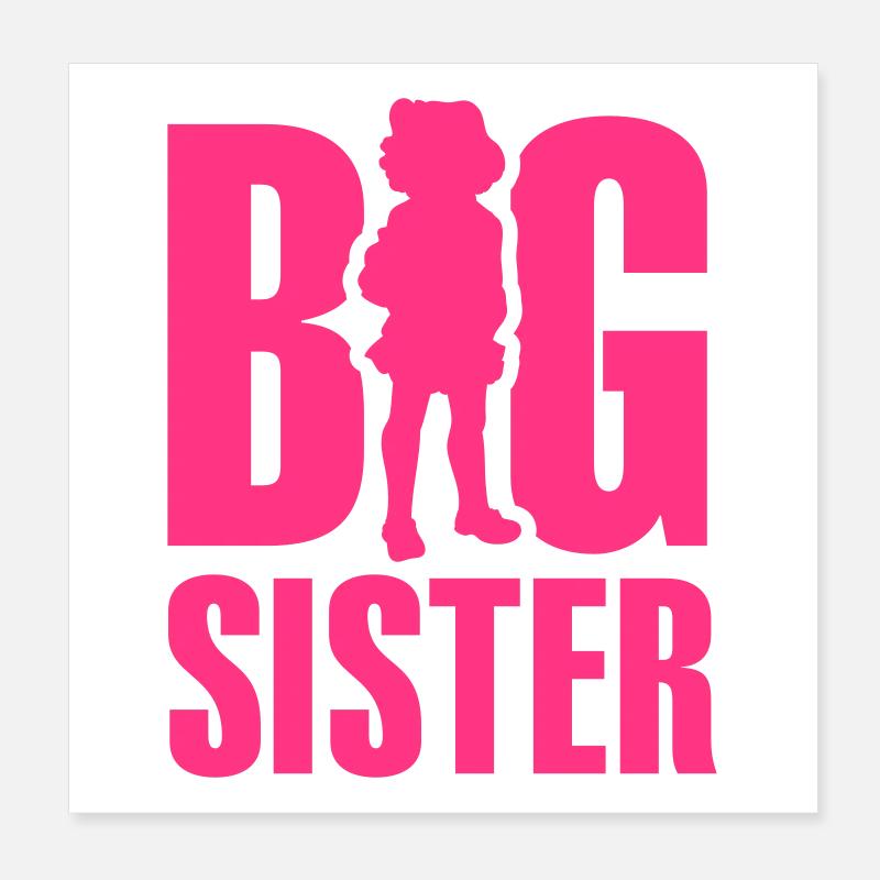 Große Schwester Poster 20x20 cm