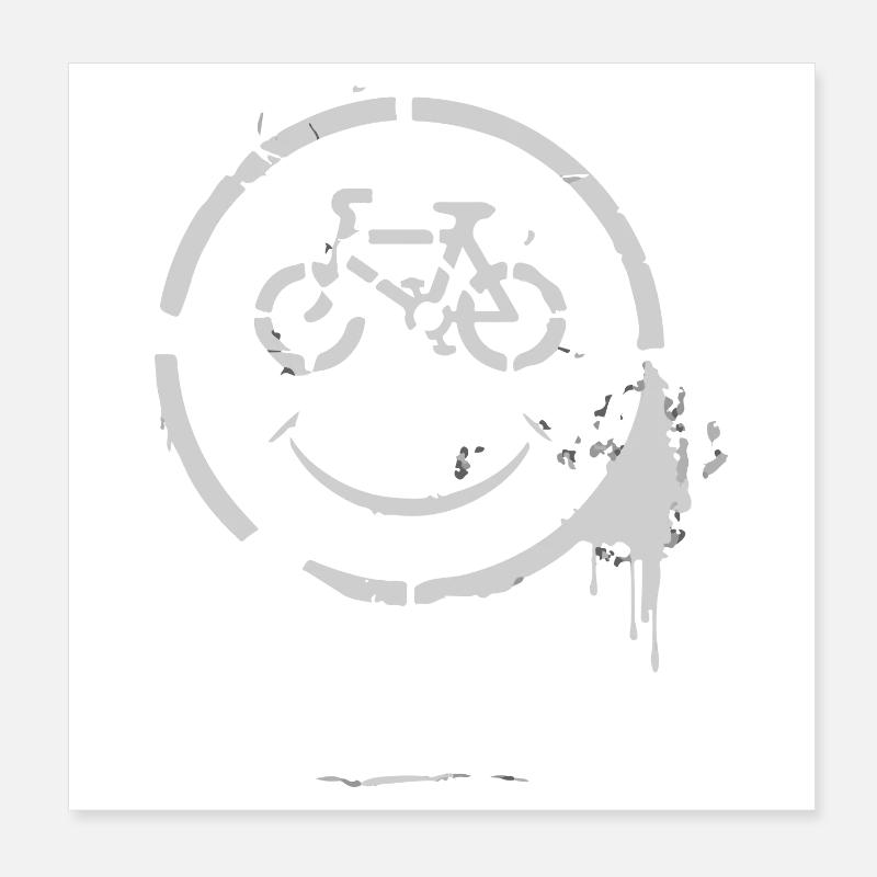 Fahrrad Mann Poster 20x20 cm