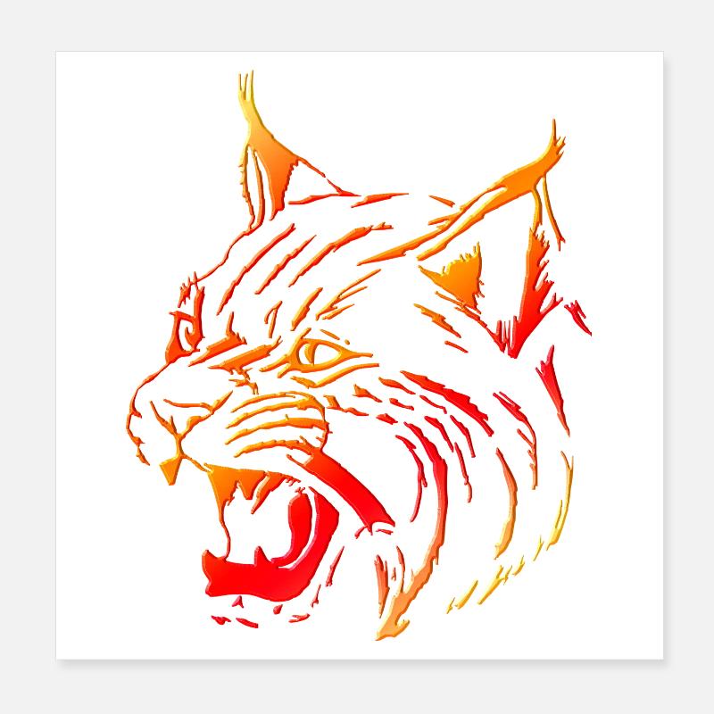 Luchs (01) Poster 20x20 cm