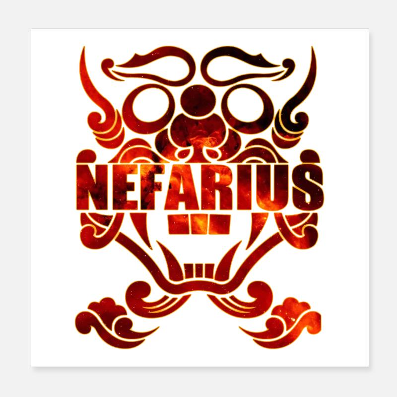 Nefarius Fire Sign Poster 8" x 8" (20x20 cm)