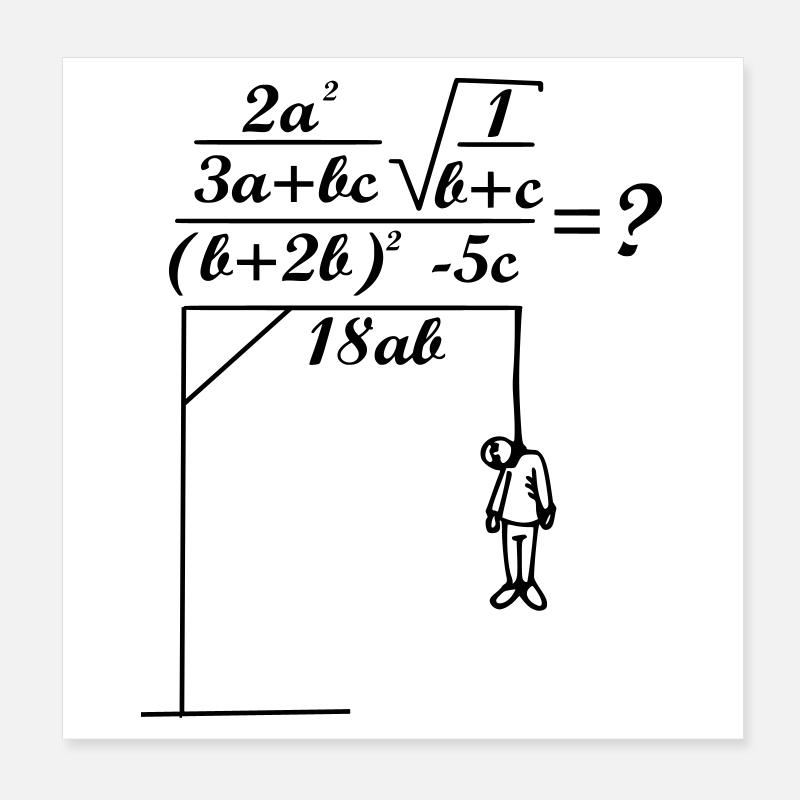 Mathe-Formel Poster 20x20 cm