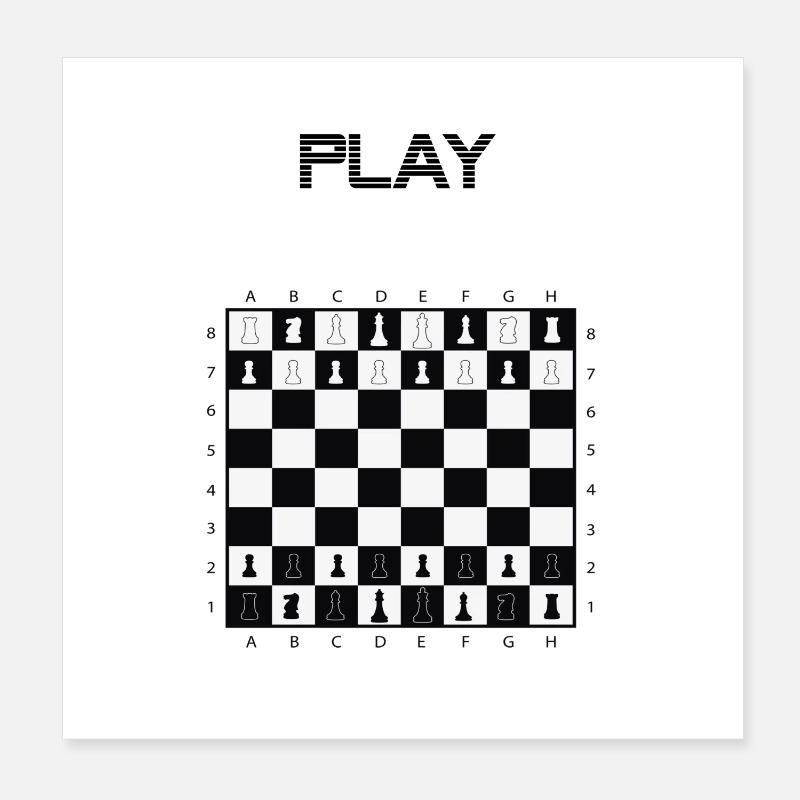 Chess Poster 8" x 8" (20x20 cm)